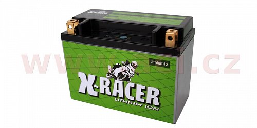 lithiová baterie 12 X-RACER 12V, 24A, 380 CCA, hmotnost 1.3 kg, 175x87x130 mm nahrazuje typy:(CBTX20-BS,CB16-B,CB18-A,C50-N18A-A)
